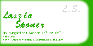 laszlo sponer business card